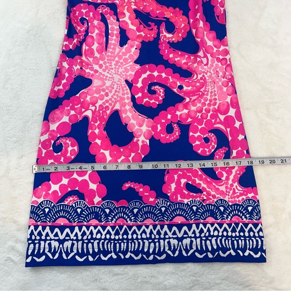 Lilly Pulitzer Off Shoulder Laurana Dress Sz XS Ikat Blue Mocean Engineered - Picture 12 of 12